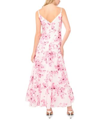 Women's V-Neck Tiered Maxi Dress