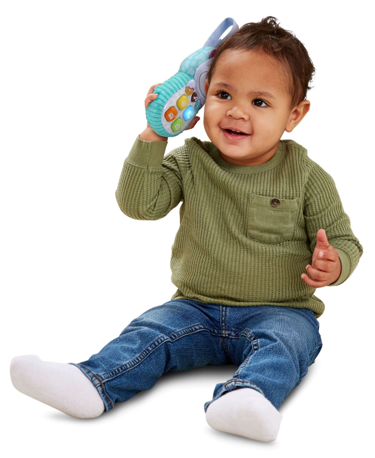 Детская игрушка VTech Hello, Hippo! Light-Up Talking Soft Phone, Ages 3 to 24 Months — фото 4