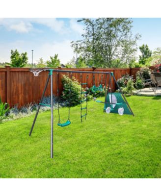 Boys Four Swing Set Playground Paradise