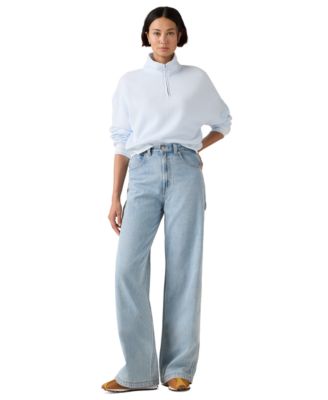 Women's Cinch-Waist Carpenter Lightweight Baggy Jeans