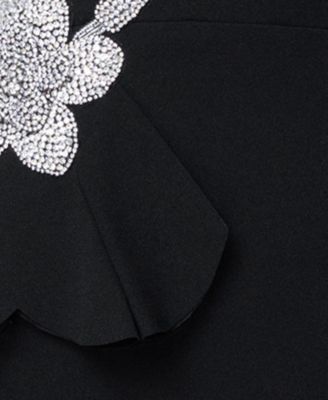 Women's Strapless Floral Accent Gown