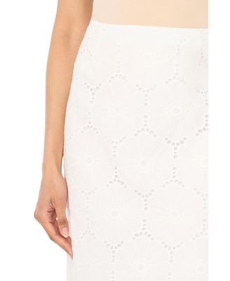 Women's Scalloped Hem Midi Skirt