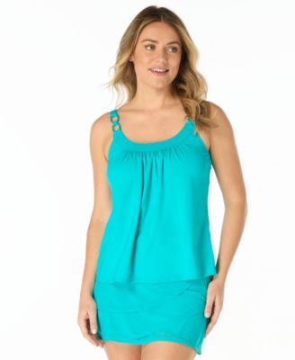 Women's Ultra Fit Embellished-Strap Tankini Top