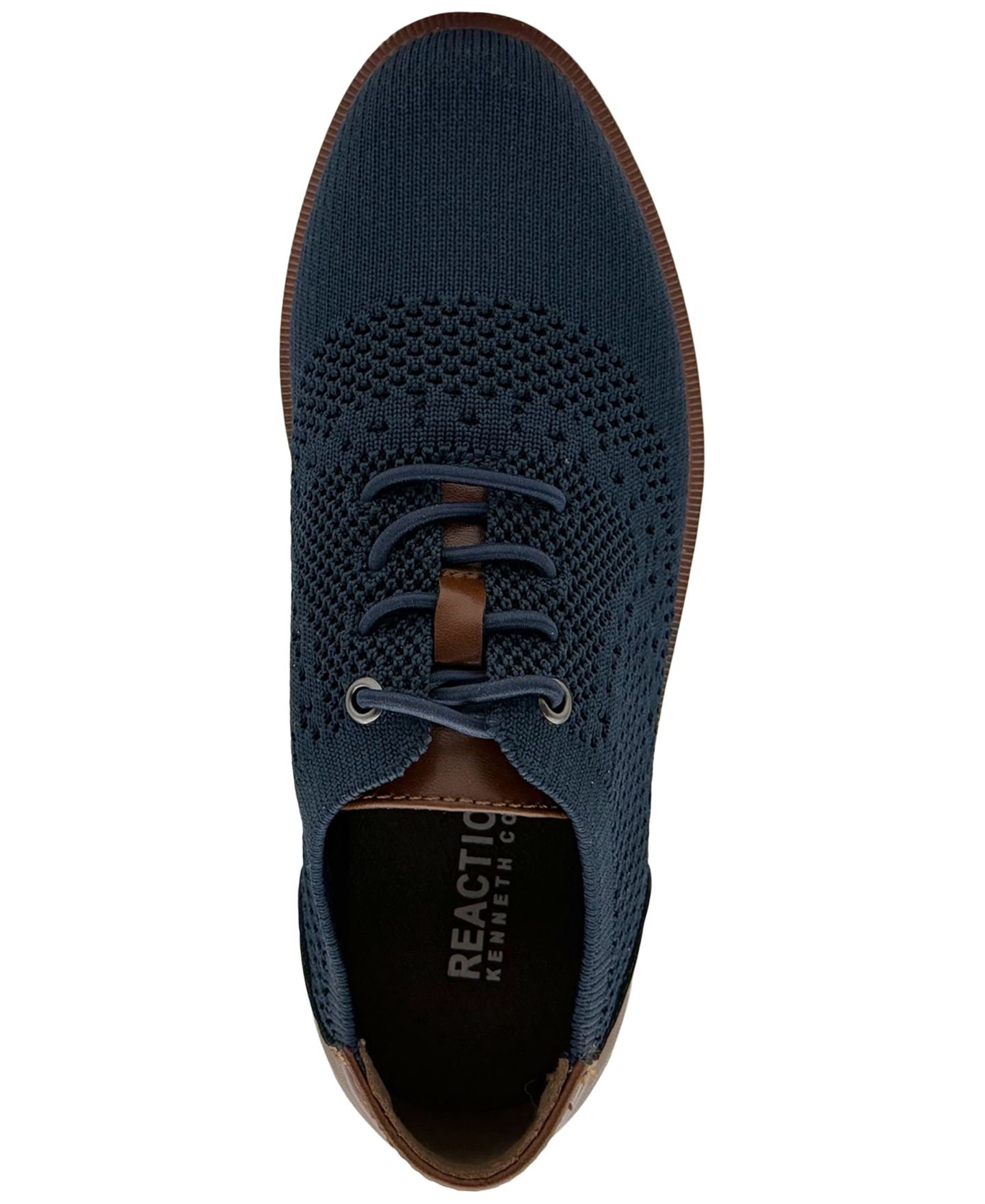 Туфли Kenneth Cole Reaction Knit Lace-Up Dress Shoes для мальчиков, цвет: Тёмно-синий — фото 5