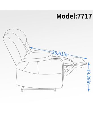 Dual Motor Infinite Position Leatherair Power Lift Recliner Chair