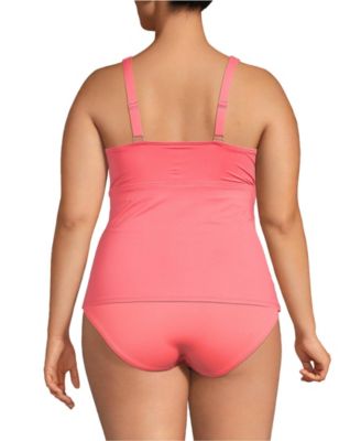 Women's DD-Cup Sweetheart Wrap Underwire Tankini Top