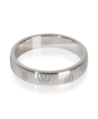 White Gold  Happy Birthday Band