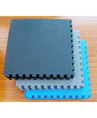 72 Sq Ft Interlocking EVA Foam Exercise Mat Tiles, Blue