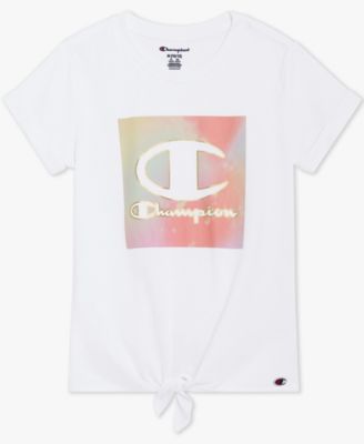 Girls' 7-16 Tie-Front Crewneck T-Shirt