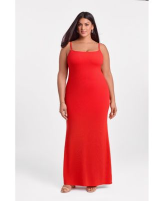 Women's Scoop Neck Ribbed Sculpting Cami Maxi Dress