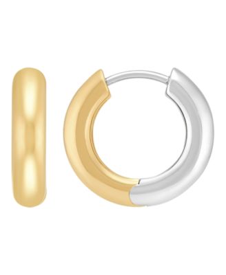 Reversible Hoop Earrings in 14k Yellow Gold-Plated Sterling Silver
