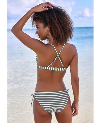 Women's Cross Back Triangle Bikini Swimsuit Top Bra Sizing