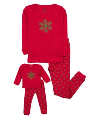 Toddler Girls 2T-5T Matching Doll Snug-Fit Cotton Long Sleeve Pajamas
