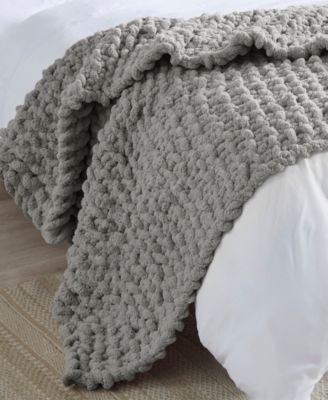 Chunky-Knit Chenille Throw, 50" x 60"