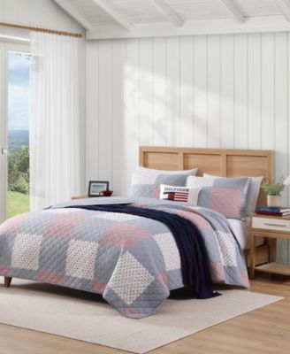 Ithaca Americana Patchwork Cotton Reversible 3-Pc. Quilt Set, King