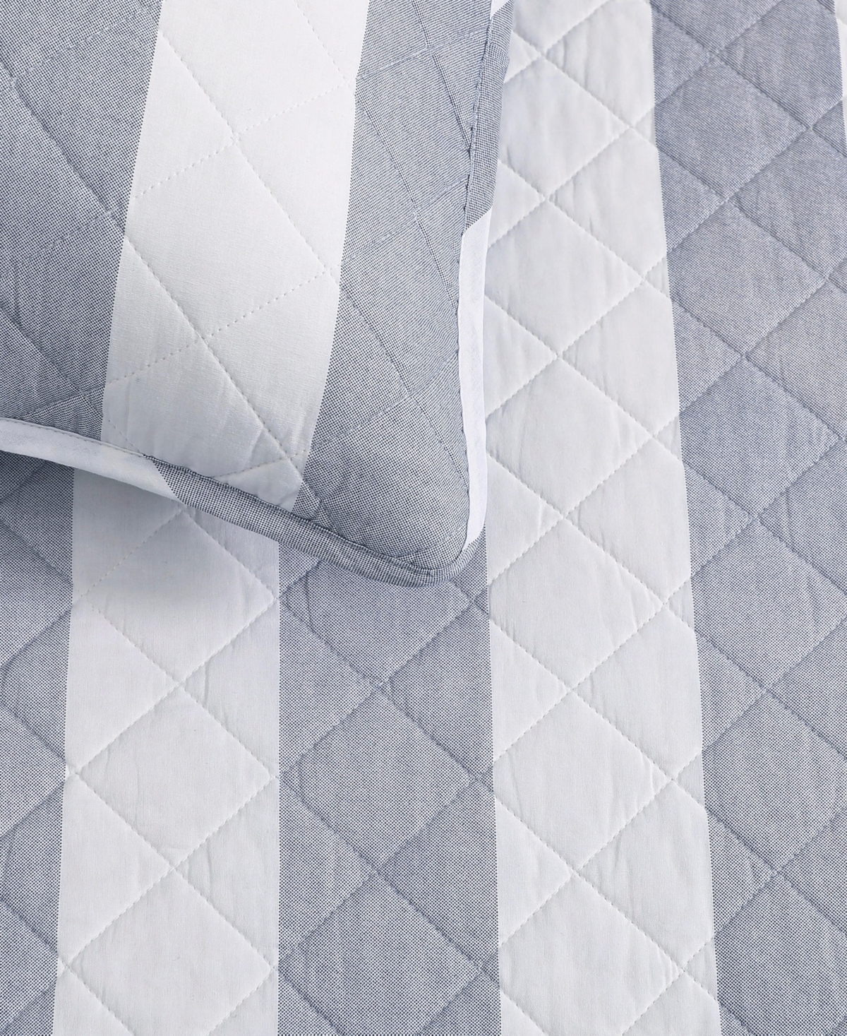 Tommy Hilfiger Capri Stripe Cotton Reversible 3-Pc. Quilt Set