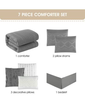 Waverly Geometric 7-Pc. Comforter Set, Queen