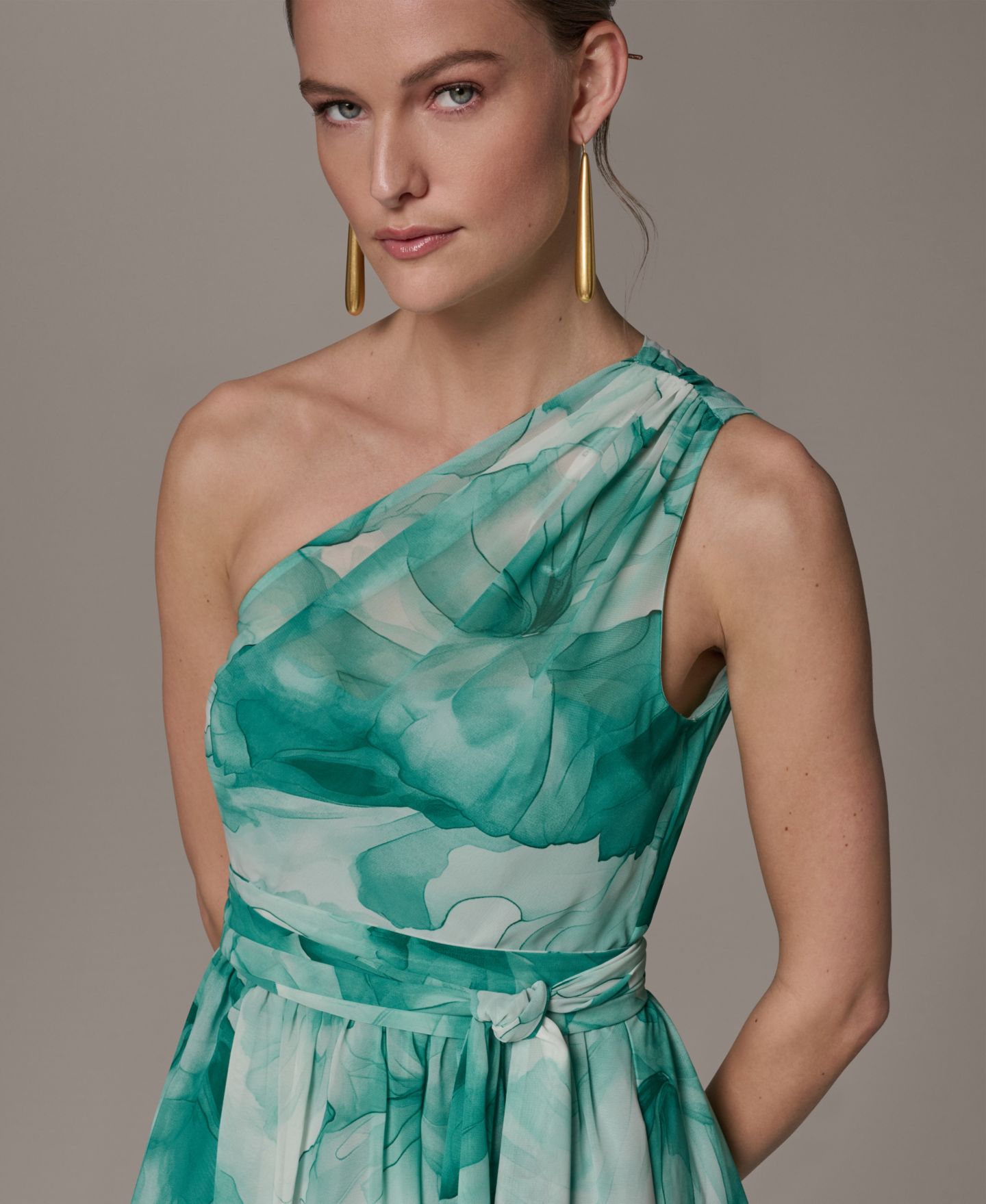 Женское платье Donna Karan New York Chiffon Ball Gown, цвет: Разноцветный — фото 4