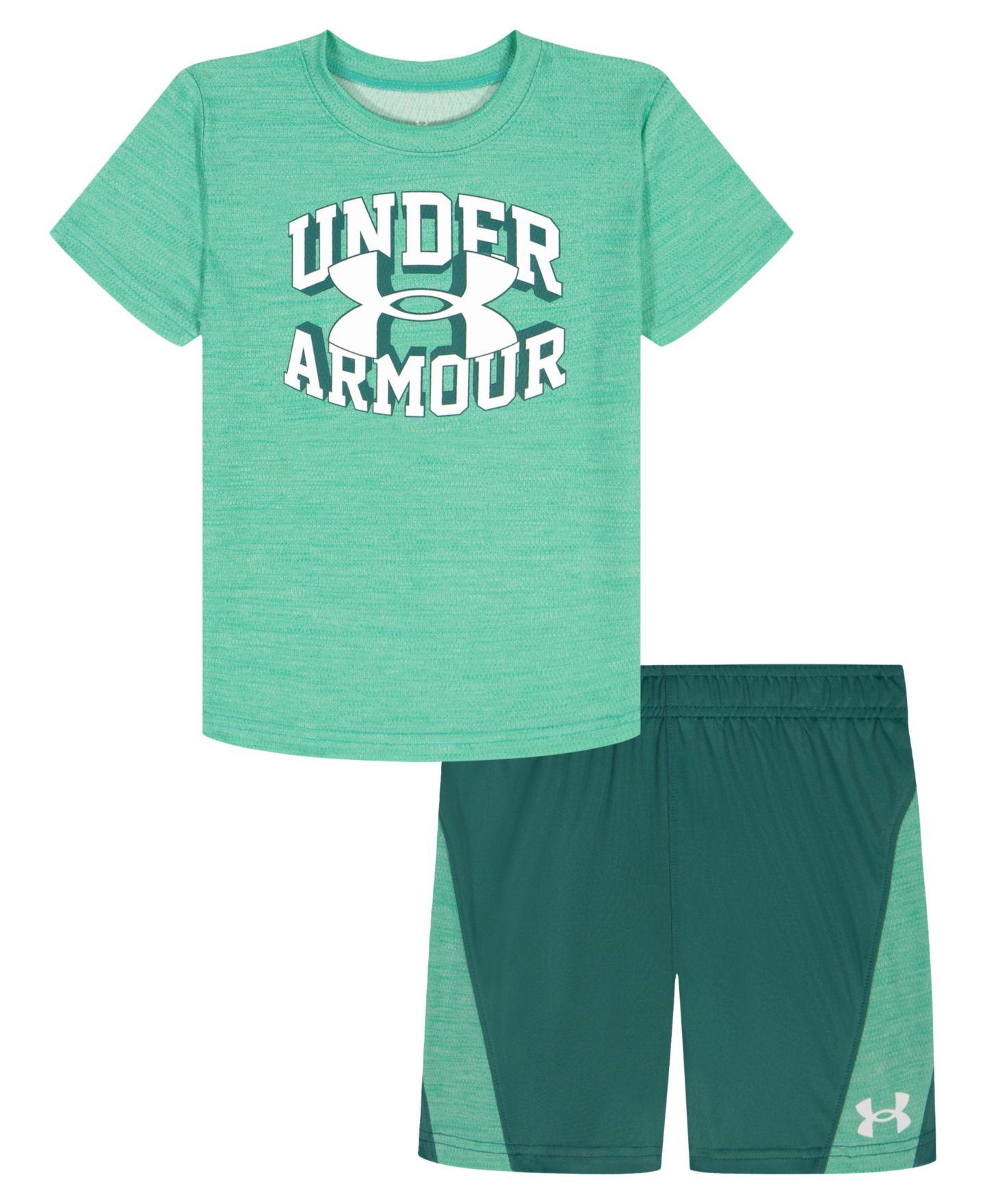 Детский комплект Under Armour: футболка и шорты, 2-7 лет, 2 предмета, цвет: Зелёный — фото 3