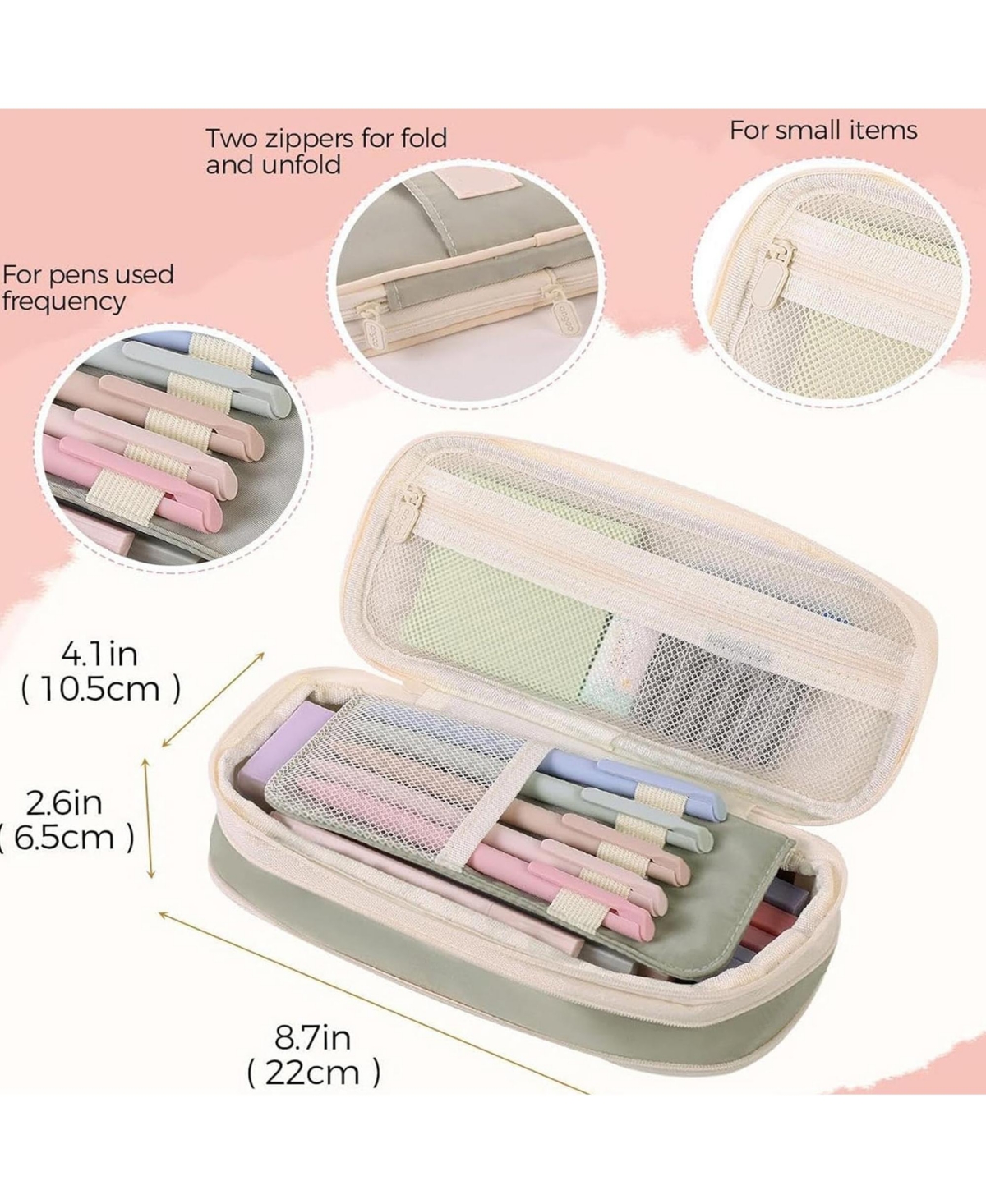Htutwoo 44 Pcs School Supplies with Highlighters, Erasers, Pencil Case, Pad Sticky Notes, Mechanical Pencils