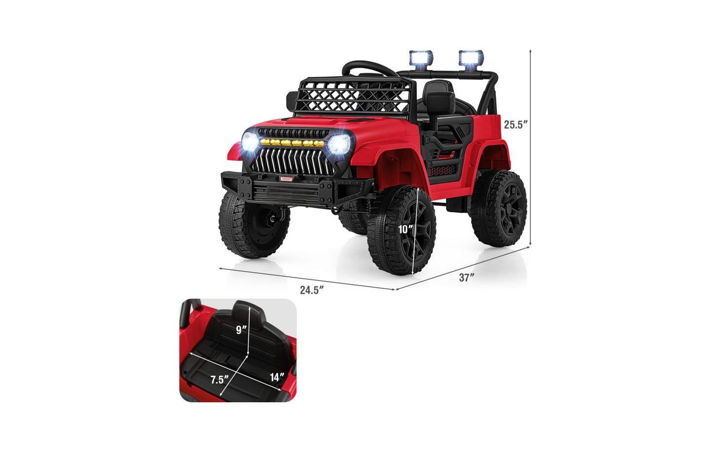Детская игрушка HONGGE Kids' Ride-On Truck with Parental Remote Control and Dual Motors, Ages 3+, цвет: Красный — фото 4