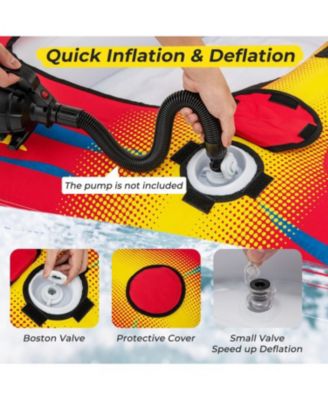 1 or 2 Person Inflatable Towable Tube for Boating with Drainage