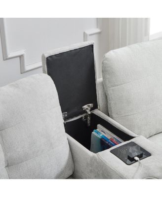 Modern U-shaped Sectional Sofa with Storage Ottomans