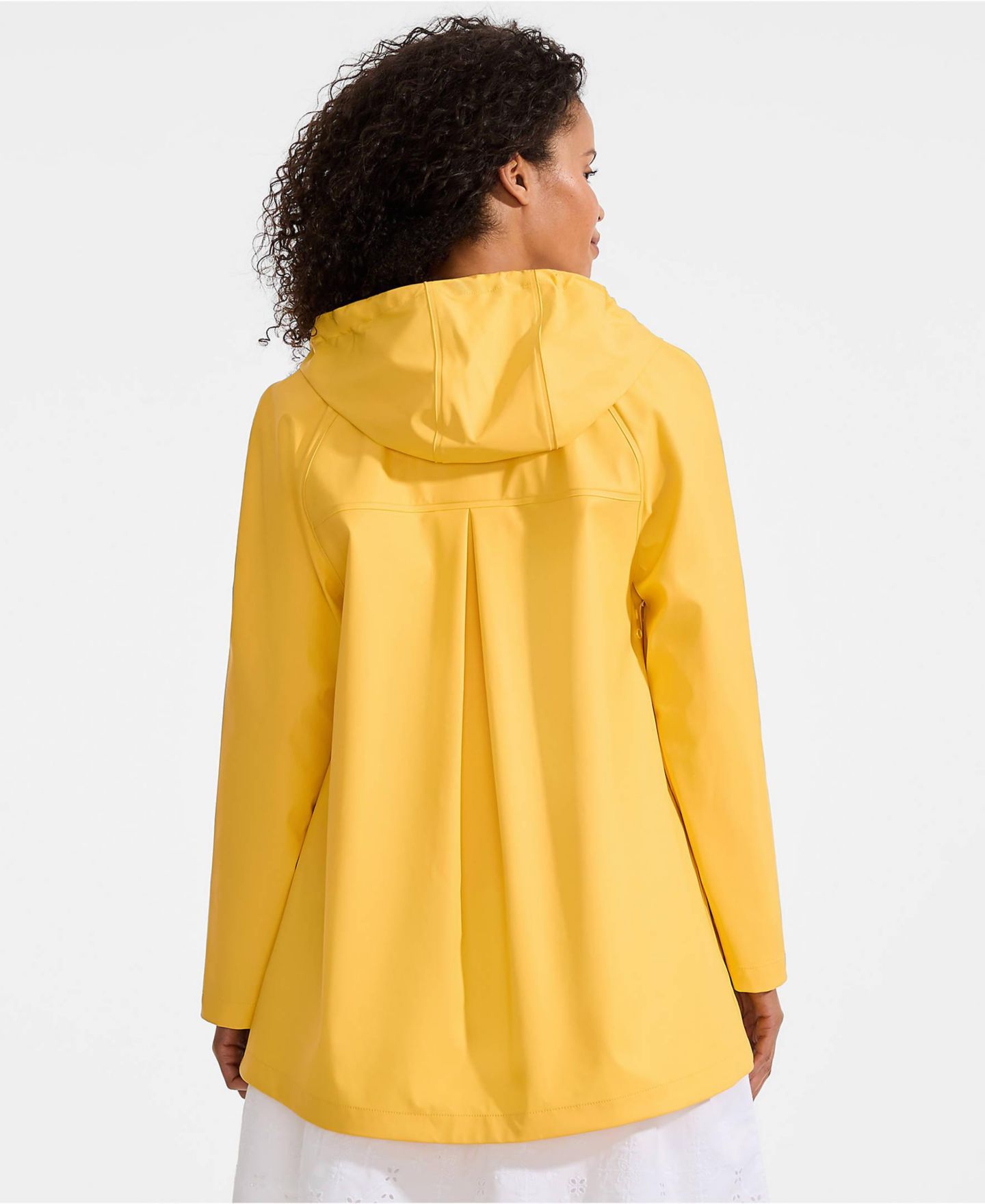 Женские куртки Lands' End Petite Squall A-line Slicker Raincoat, цвет: Goldenrod — фото 2
