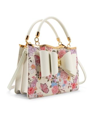 Amelie Floral Bow Small Satchel Bag