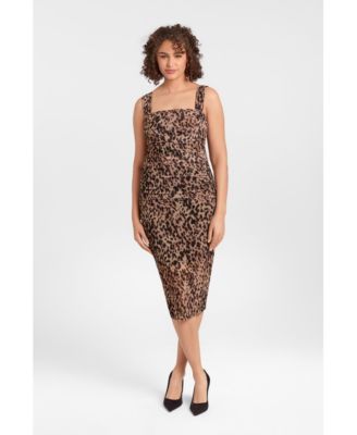 macy's brown dresses Macy Dress Satin Rust main image 1