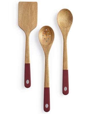 Martha Stewart Collection - 3-Pc. Painted Acacia Wood Utensils
