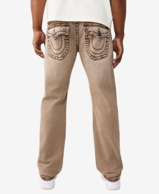 True religion デニム ベージュ 30 True Religion Men's Ricky Straight-Fit Jeans - Macy's