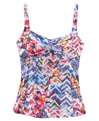 Women's Floral Mix Underwire Tankini Swimsuit Top Bra Sizing