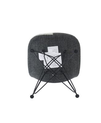 Streamdale Patchwork Bohemian Accent Chair with Chromed Legs, Geometric Pattern, Set of 2