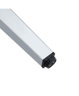 Two PU Dining Chairs with Silver Metal Legs (Set of 2)