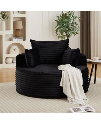 50"L Corduroy Sponge Sofa, No Assembly Required, Modern Sleeper Chair