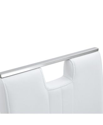 Set of 4 PU bow-shaped chairs for minimalist/contemporary homes.