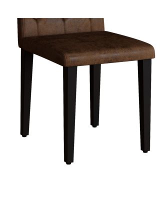 4-Pack Suede Dining Chairs with Button