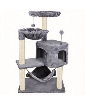 Cat Tree With Condo Big Hammock Hanging Ball Scratch Posts Removable Washable