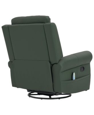 Manual Recliner 270°Swivel Rocker Recliner Chair with Massage & Heating