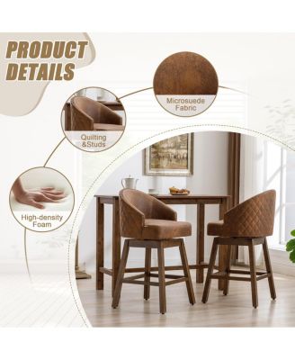 Rotating Bar Chair, Counter Height with Backrest & Footrest