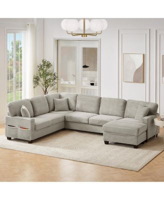 Streamdale U-shaped Sectional Sofa with Ottoman & Storage