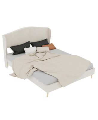 Velvet Upholstered Queen Bed