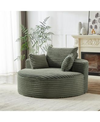 Streamdale Corduroy Sponge Single Sofa, No Assembly Required, Modern Sleeper Chair