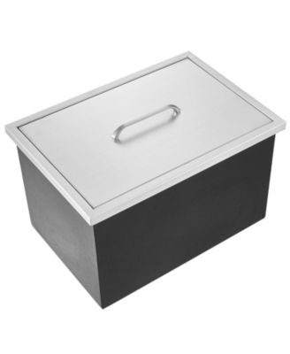21 x 17 x 18 Inch Drop-In Stainless Steel Ice Chest, 40 Qt with Lid