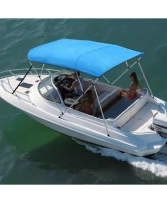 4 Bow Boat Bimini Top 8 Ft with Aluminum Frame