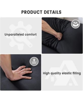 80 Inch Modern Couch with Cup Holders Deep Seat Comfy Living Room Sofa