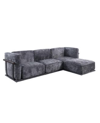  Fashionable modular chenille sofa with iron and wood frame