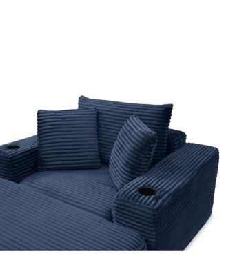  52.4" Boneless Chaise Lounge Indoor Oversized Cloud-Like Cozy Modular 3-in-1 Sofa Bed