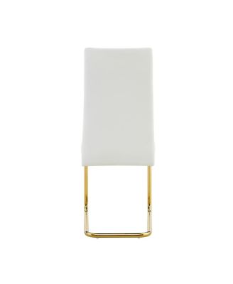 2-Pack PU Upholstered Dining Chairs with Legs